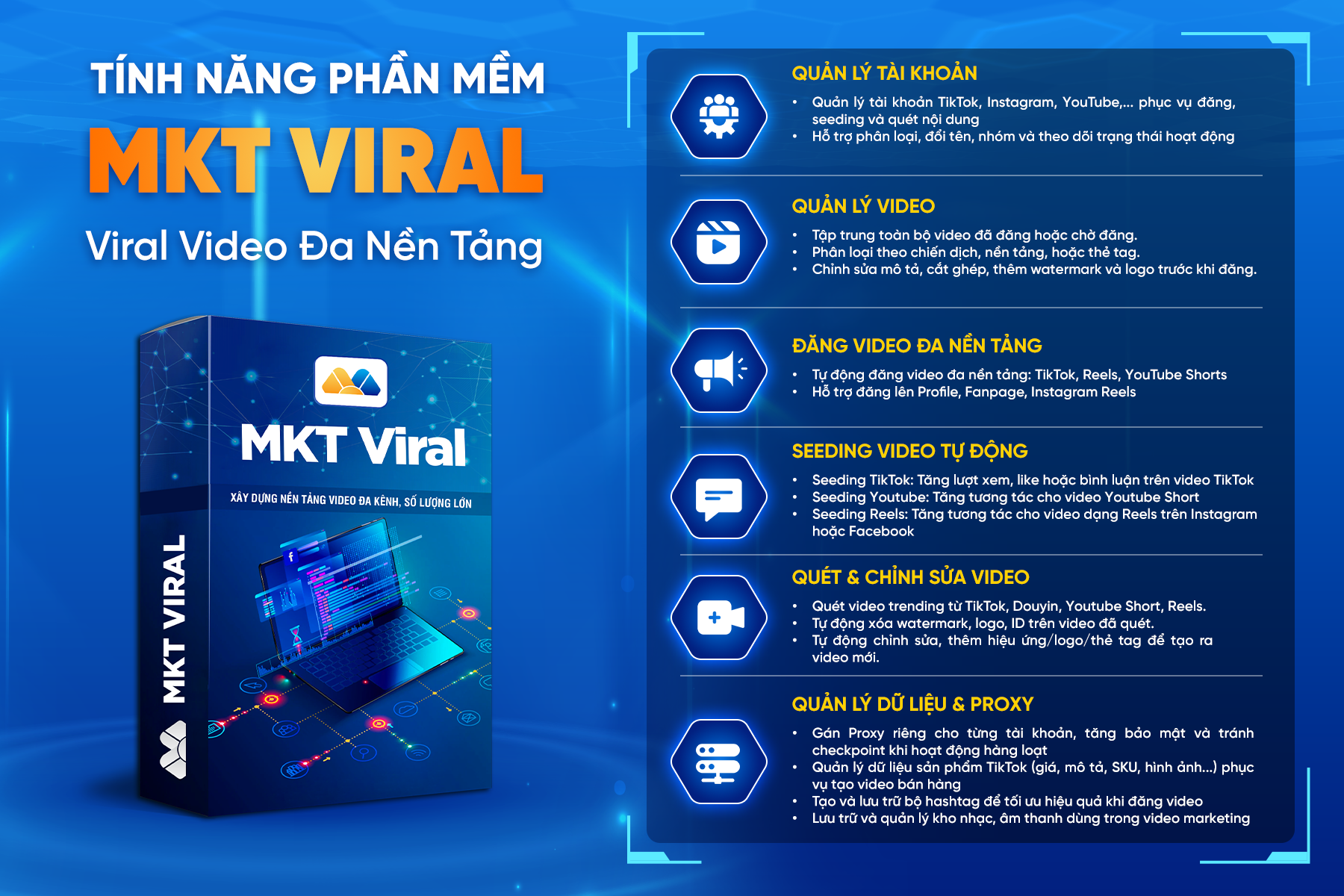 Tính năng của Phần mềm MKT Viral