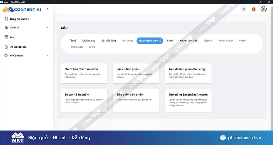 Content AI - Thương mại điện tử