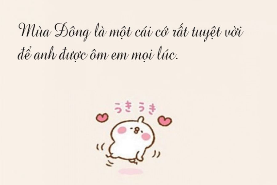 Caption mùa đông thả thính dễ thương