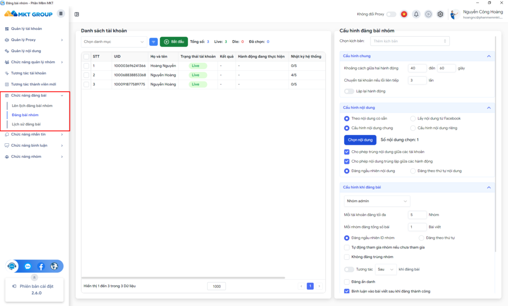 Đăng bài tự động Facebook