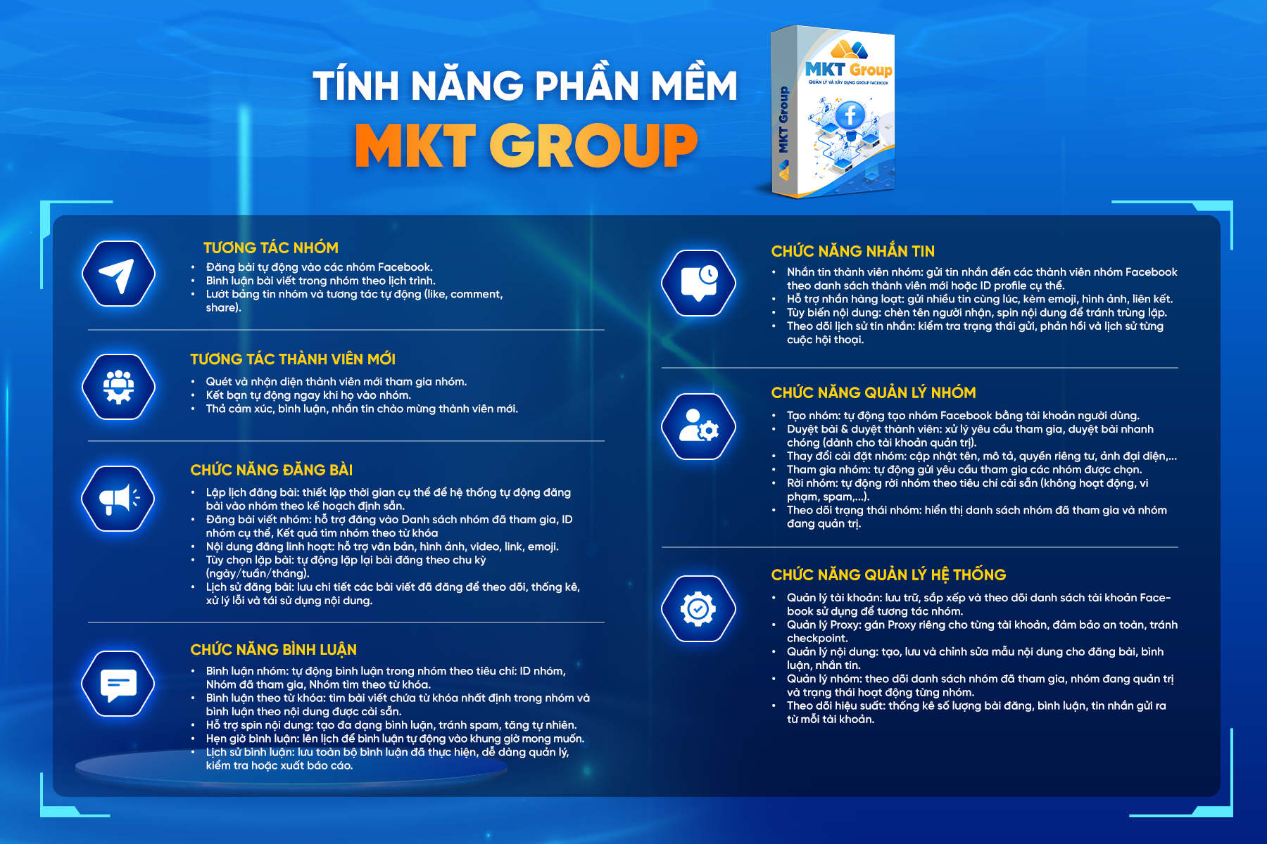 Tính năng mkt Group