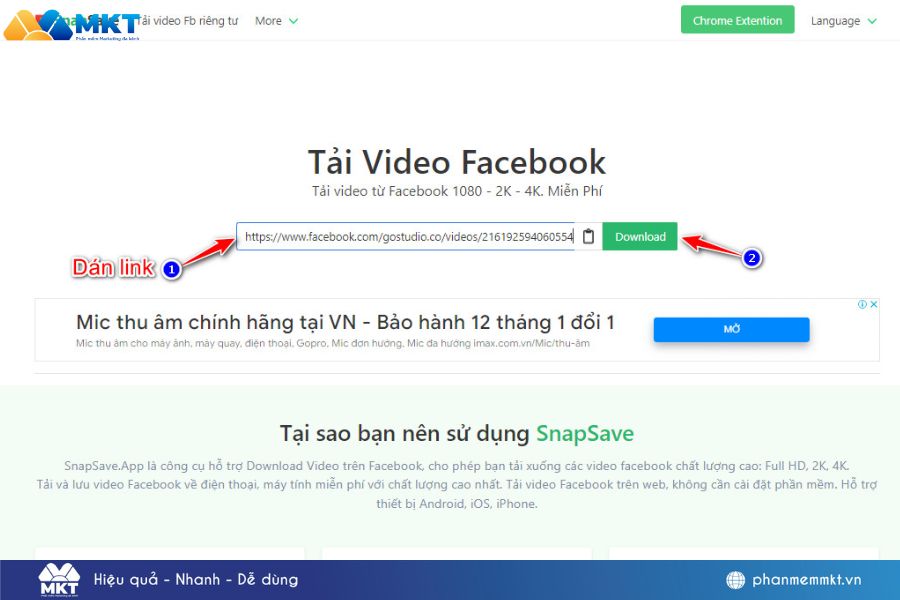 Cách tải video livestream trên Facebook về máy tính bằng web Cách tải video livestream trên Facebook về máy tính bằng web