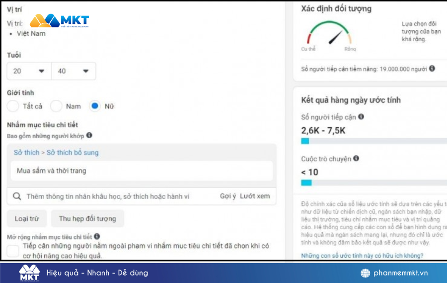 Sử dụng tính năng nhắm chọn đối tượng chi tiết