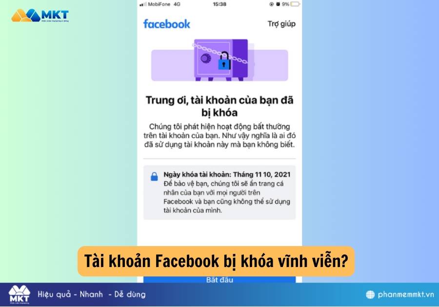 Tại sao Facebook bị khóa vĩnh viễn