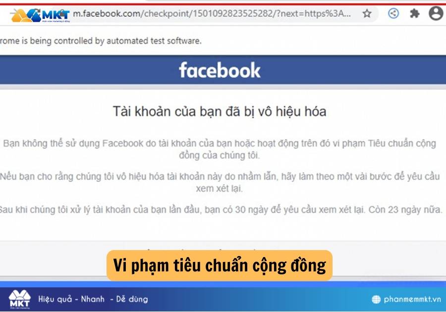 Tại sao Facebook bị khóa vĩnh viễn