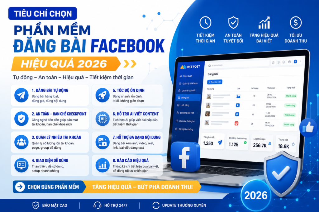 Tiêu chí chọn phần mềm đăng bài