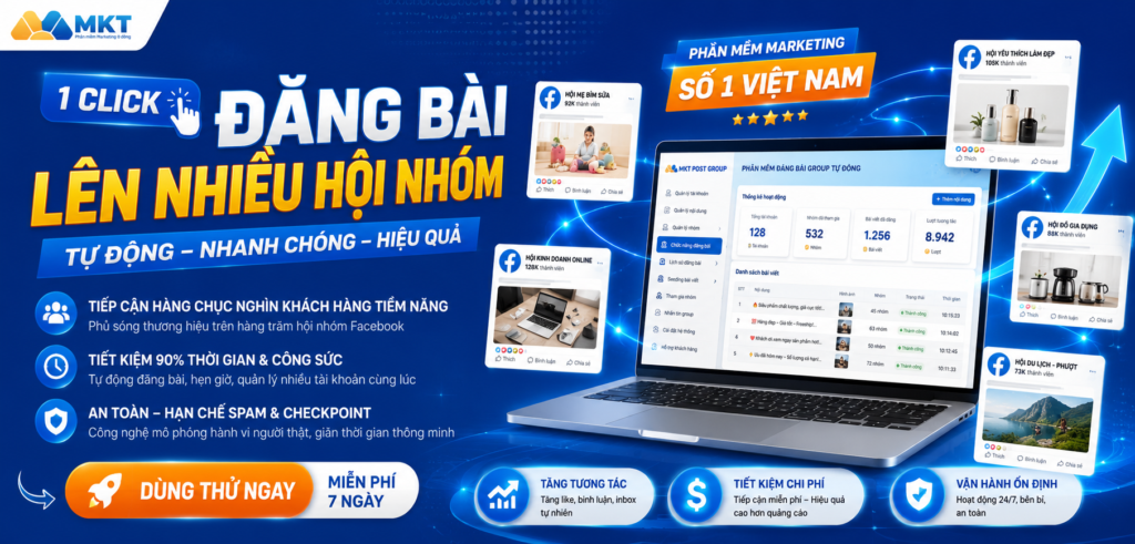 Phần mềm đăng bài lên nhiều nhóm facebook