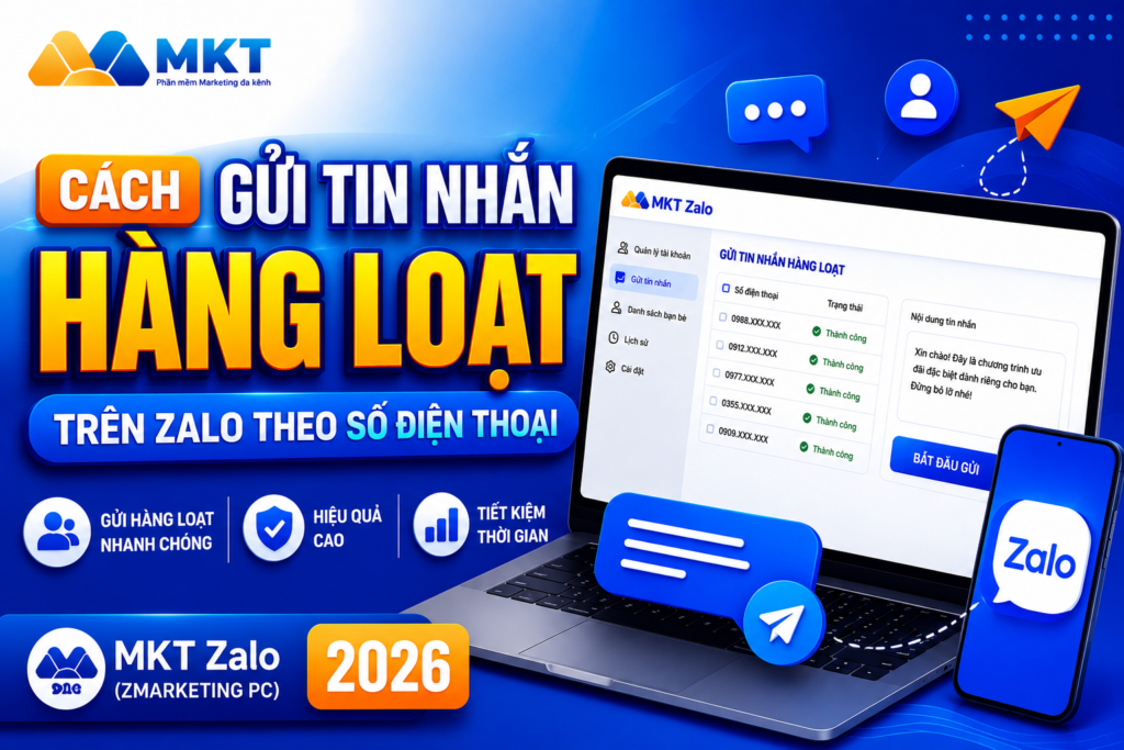Cách Gửi Tin Nhắn Hàng Loạt Trên Zalo Theo Số Điện Thoại (2026) | MKT Zalo (ZMarketing PC)