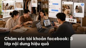 Người dùng quản lý và chăm sóc tài khoản Facebook trên điện thoại