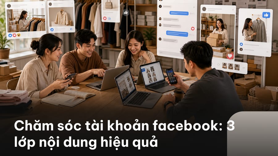 Người dùng quản lý và chăm sóc tài khoản Facebook trên điện thoại