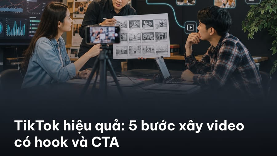 Ảnh bìa với logo TikTok trên nền chuyển sắc hiện đại